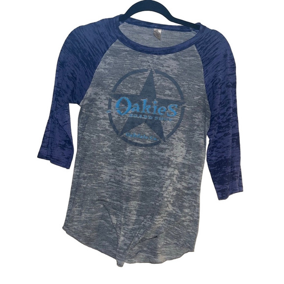 Alternative Blue and Gray Baseball Style Tees - Picture 1 of 4